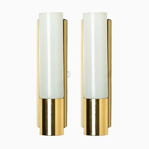 Opaline Glass Wall Lights from Glashütte Limburg, 1970, Set of 2-VDW-2032761