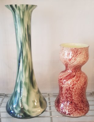 Opaline Marble Vases by Erich Jachmann for WMF, 1930s, Set of 2-QDP-703595