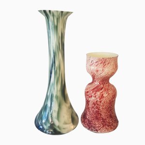 Opaline Marble Vases by Erich Jachmann for WMF, 1930s, Set of 2-QDP-703595