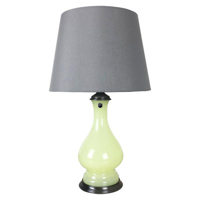 Opaline Murano Glass Lime Table Light by Cenedese, 1960s-QZ-1132568