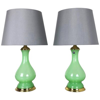 Opaline Murano Glass Table Lights by Cenedese Vetri, Italy, Set of 2-QZ-1052921