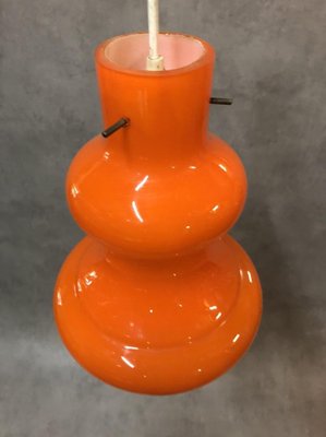 Opaline Orange Ceiling Lamp, 1970s-SDV-673983