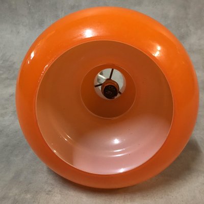 Opaline Orange Ceiling Lamp, 1970s-SDV-673983