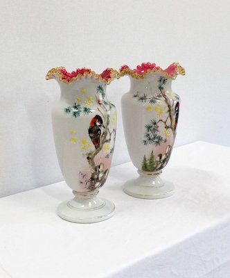 Opaline Vases, 1900s, Set of 2-RVK-995057