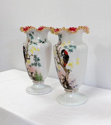 Opaline Vases, 1900s, Set of 2-RVK-995057