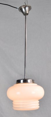 Opaline White Tulip Ceiling Lamp, 1940s-ROJ-655221