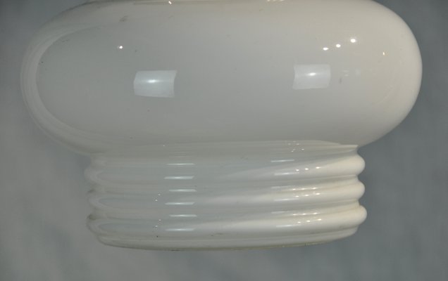 Opaline White Tulip Ceiling Lamp, 1940s-ROJ-655221