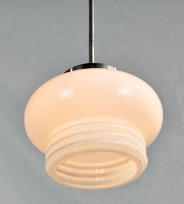 Opaline White Tulip Ceiling Lamp, 1940s-ROJ-655221