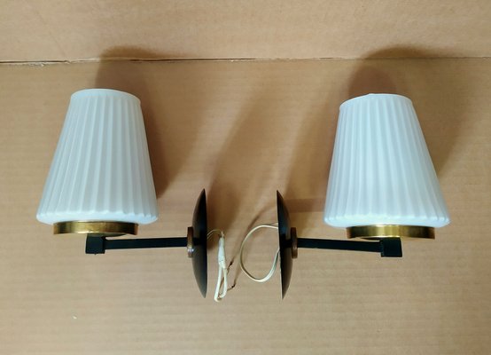 Opalino Wall Lights from Stilnovo, 1950s, Set of 2-EI-1356783