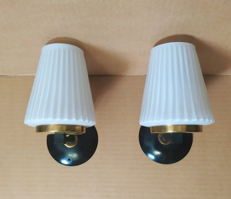 Opalino Wall Lights from Stilnovo, 1950s, Set of 2-EI-1356783