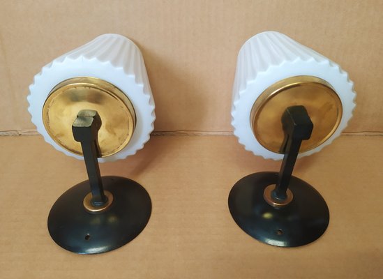 Opalino Wall Lights from Stilnovo, 1950s, Set of 2-EI-1356783