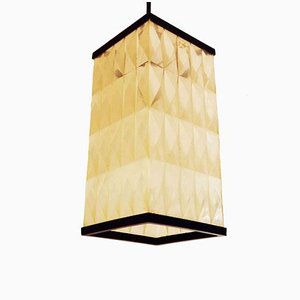 Opaque Molded Plastic Lantern Pendant Lights, 1950s, Set of 2-ARU-625991