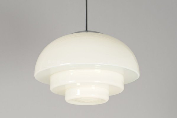 Opaque White Glass Ceiling Lamp, 1930s-LOB-828016