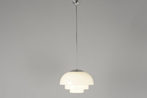 Opaque White Glass Ceiling Lamp, 1930s-LOB-828016