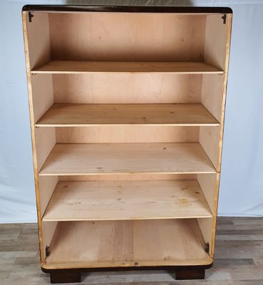 Open Bookcase in Burl Mahogany, 1950s-ZUW-1406537