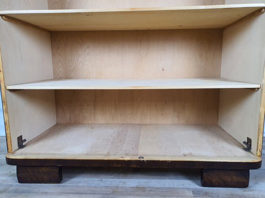 Open Bookcase in Burl Mahogany, 1950s-ZUW-1406537