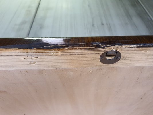 Open Bookcase in Burl Mahogany, 1950s-ZUW-1406537