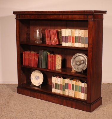 Open Bookcase in Mahogany, England, 19th Century-HPU-1761692