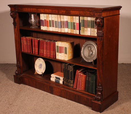 Open Bookcase in Mahogany, England, 19th Century-HPU-1765039