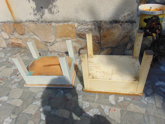 Openable Art Deco Stool in Wood-CAQ-992456