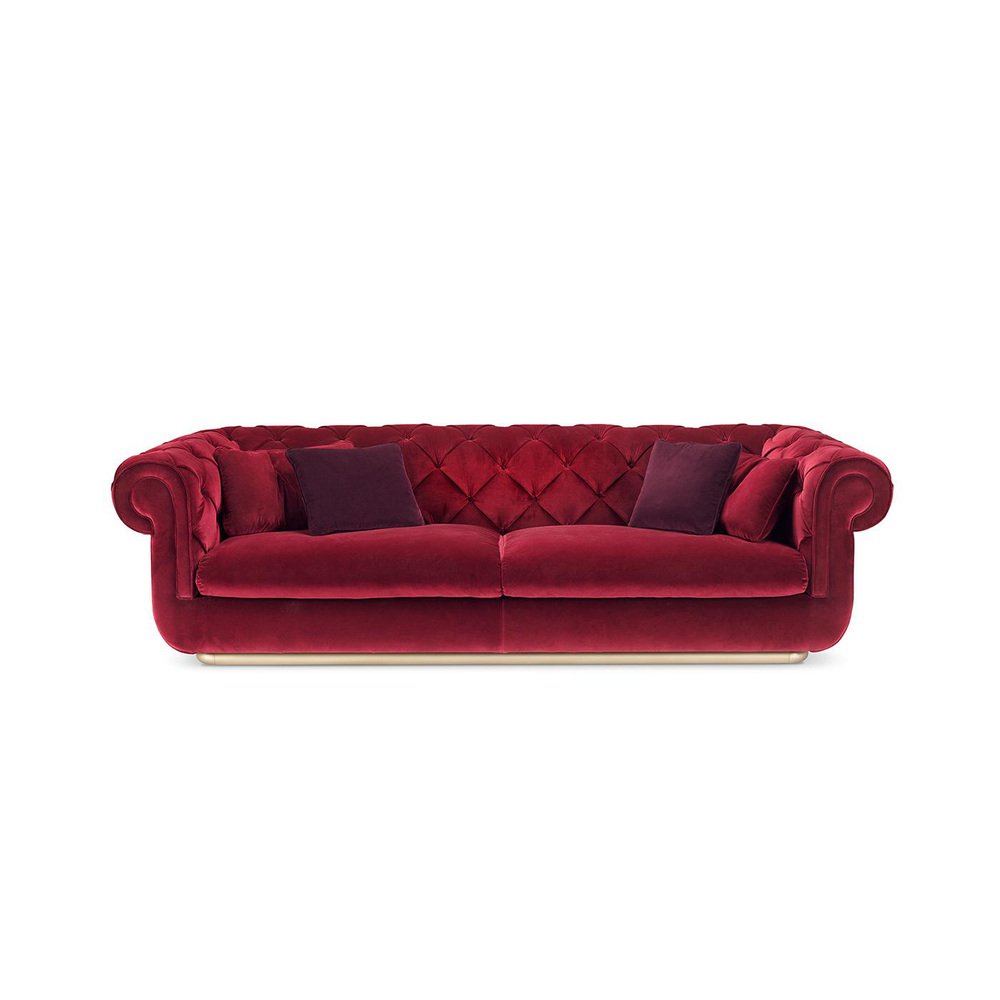 Opera Burgundy Sofa by Stefano Giovannoni