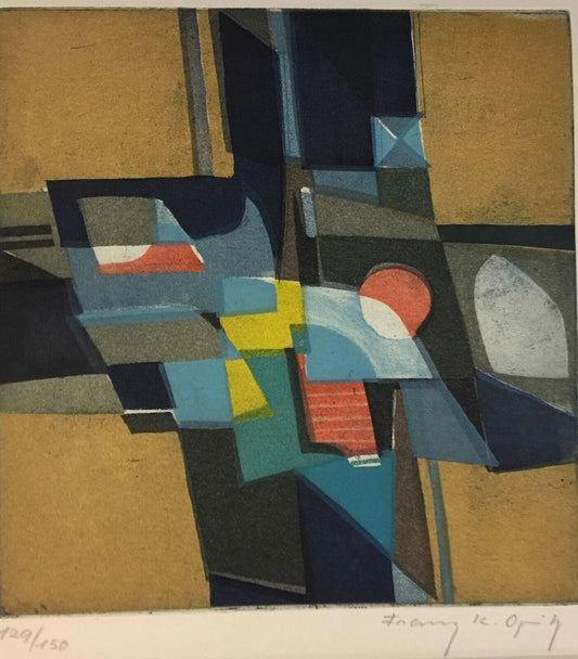 Opitz Franz Karl Zurich, Colored Cross, Abstract composition