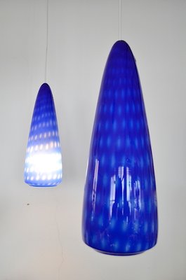 Optica Glass Pendant Lamps by Jo Hammerborg for Fog & Mørup, 1960s, Set of 2-OV-832575