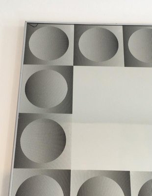 Optical Art Mirror in Style of Victor Vasarely, 1970s-BA-658423