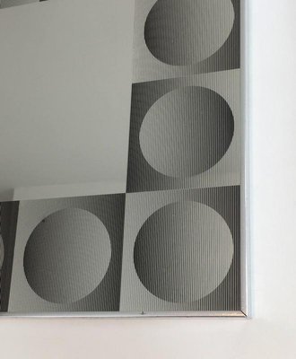 Optical Art Mirror in Style of Victor Vasarely, 1970s-BA-658423