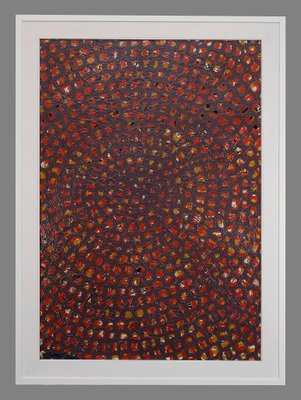 Optical Red Composition - Original Painting by Carlo Montesi - 1966-ZCI-911943