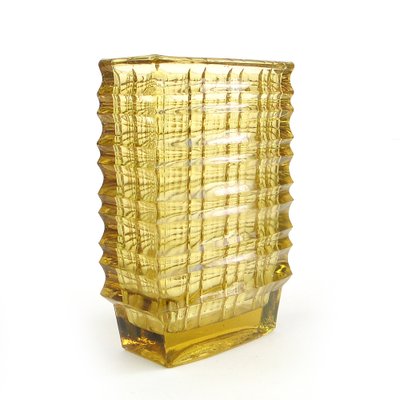 Optical Vase by Jan Sylwester Drost for Ząbkowice Glassworks, 1970s-BKO-1823515