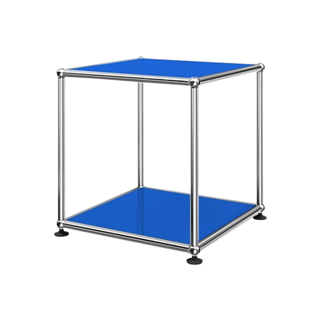 1x1 Metal Side Table [W350XD350XH350] by Usm #Gentian Blue [RAL 5010]