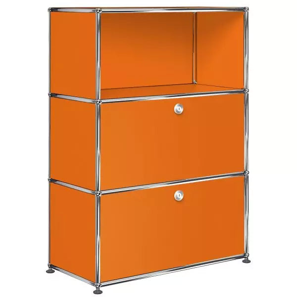 USM 1x3 Module Furniture [W750XD350XH(350+350+350)] #Pure Orange [RAL 2004]