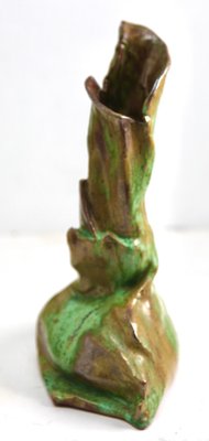 Oraganis Vase Glaze in Brown and Green Ceramic, 1930-MJY-1383784