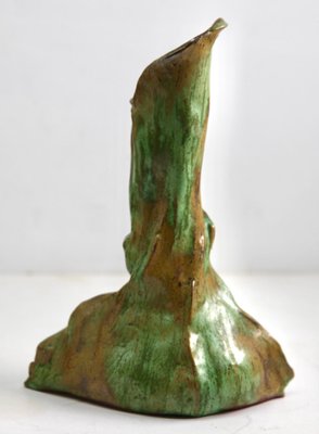 Oraganis Vase Glaze in Brown and Green Ceramic, 1930-MJY-1383784