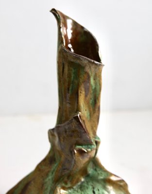 Oraganis Vase Glaze in Brown and Green Ceramic, 1930-MJY-1383784