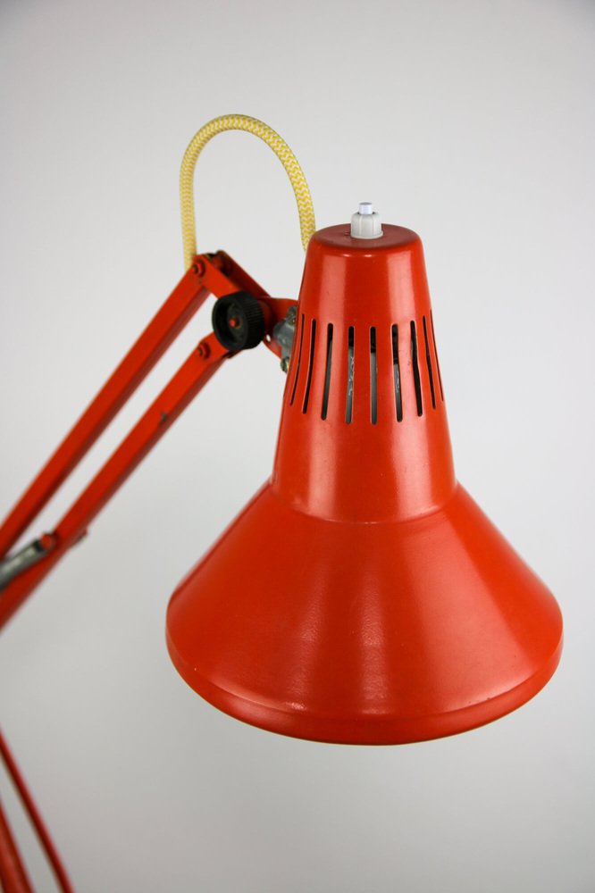 Orange Adjustable Achitect Table Lamp by Tep, 1970s