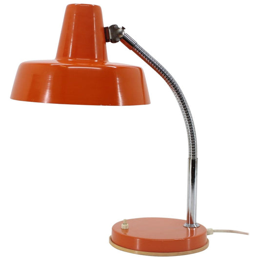 Orange Adjustable Table Lamp, Czechoslovakia, 1970s