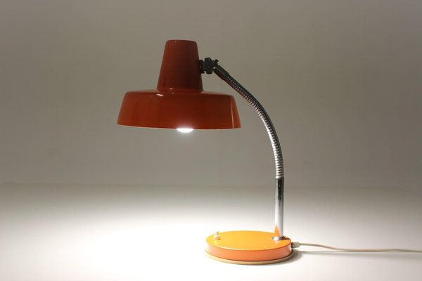 Orange Adjustable Table Lamp, Czechoslovakia, 1970s-TZ-723127