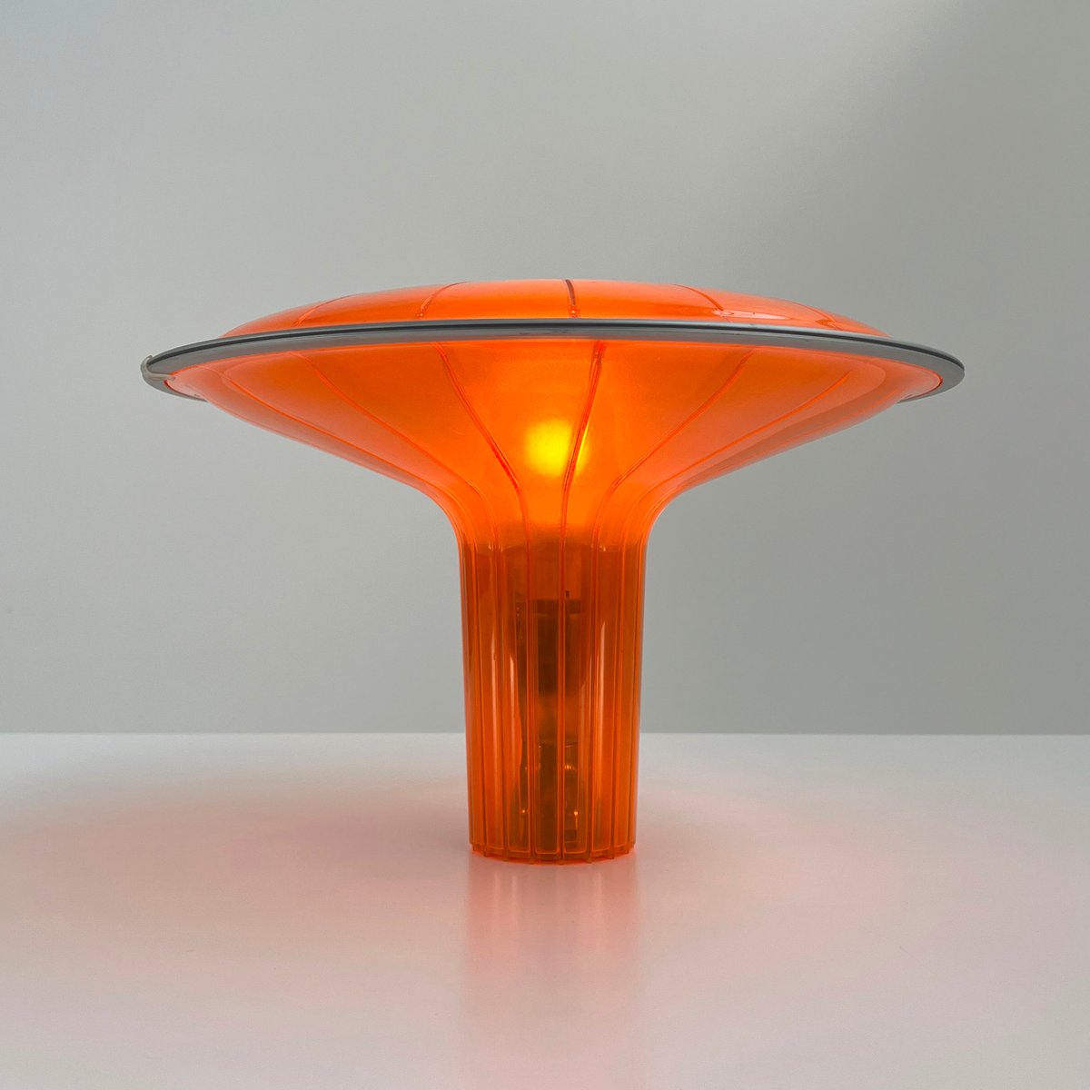 Orange Agaricon D36 Table Lamp by Ross Lovegrove for Luceplan, 2000s