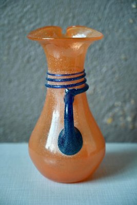 Orange and Blue Vase in Glass Paste, 1960s-AIU-1812434