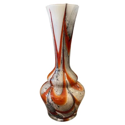 Orange and Gray Opaline Glass Vase by Carlo Moretti, 1970s-NMK-975720