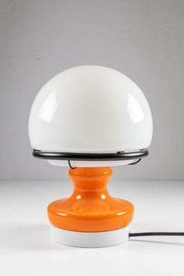 Orange and White Glass Table Lamp with Double Lighting-LMR-1367166