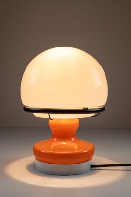 Orange and White Glass Table Lamp with Double Lighting-LMR-1367166