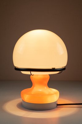 Orange and White Glass Table Lamp with Double Lighting-LMR-1367166