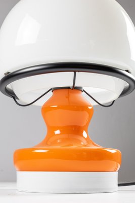 Orange and White Glass Table Lamp with Double Lighting-LMR-1367166