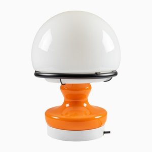 Orange and White Glass Table Lamp with Double Lighting-LMR-1367166