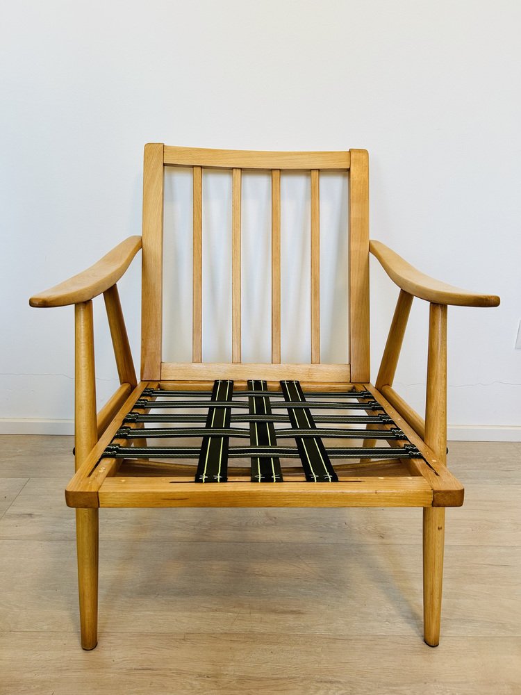 Orange Boomerang Armchair from Ton, Former Czechoslovakia, 1960s