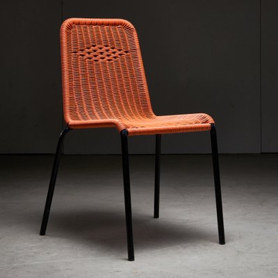 Orange Braided Cable Outdoor Chair, 1960s-UVT-2029040