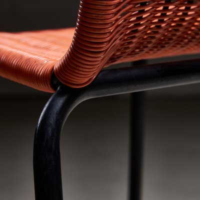 Orange Braided Cable Outdoor Chair, 1960s-UVT-2029040